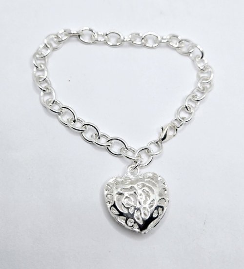 Silver Heart Bracelet 