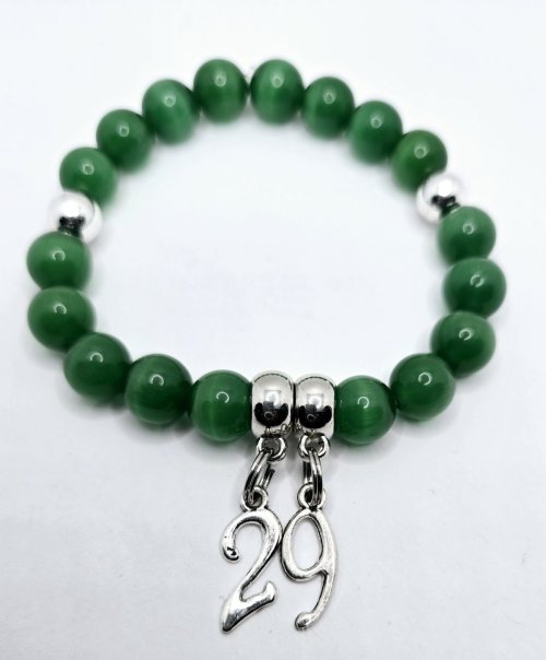Green and Silver 29 Bracelet 