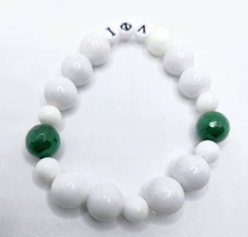 Iota Phi Lambda Green and White Bracelet 