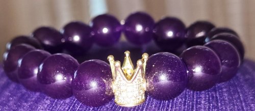 Purple Gold Crown Bracelet 