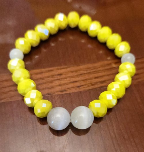 Yellow and White Bracelet 