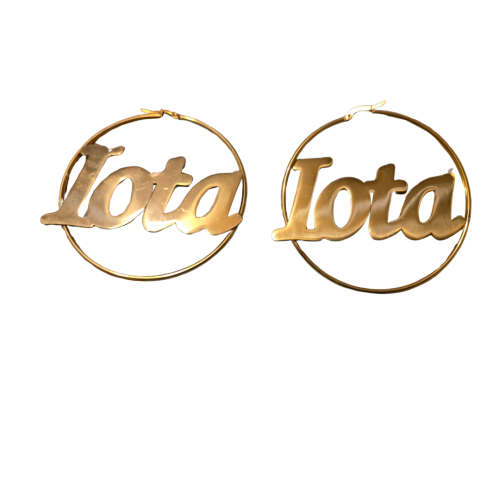 Large Bold Iota Hoops 