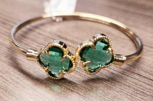 Green Crystal Bangle 