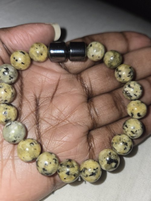 Dalmatian Jasper and Hematite Bracelet 